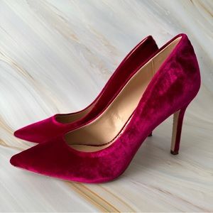Sam Edelman Magenta, Neon Pink Velvet Hazel Pumps | 8.5